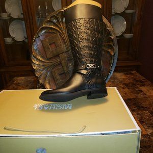 8.5 size Michael Kors Kincaid Riding Boots (Black)